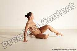 Nude Gymnastic poses Woman White Moving poses Athletic medium brown Dynamic poses Pinup